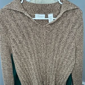Medium villager brown sweater with collar
